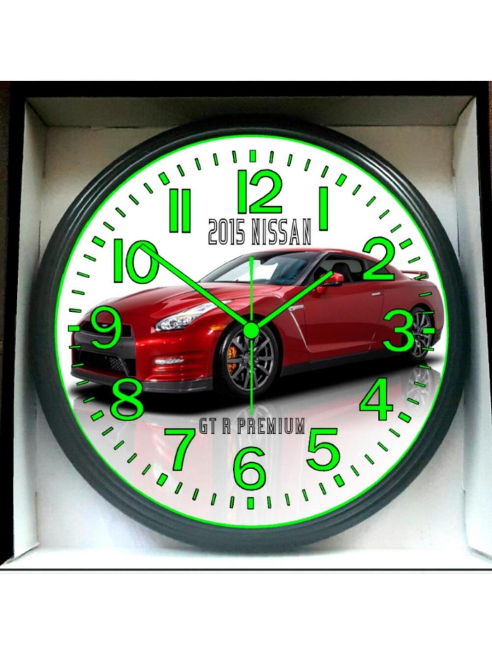 2015 Nissan GTR Glow In The Dark Wall Clock New!